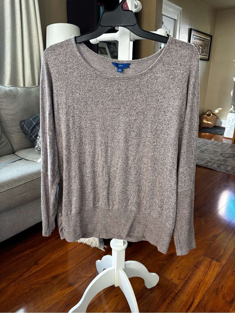 Apt. 9 Taupe Long-Sleeve Women's Sweater